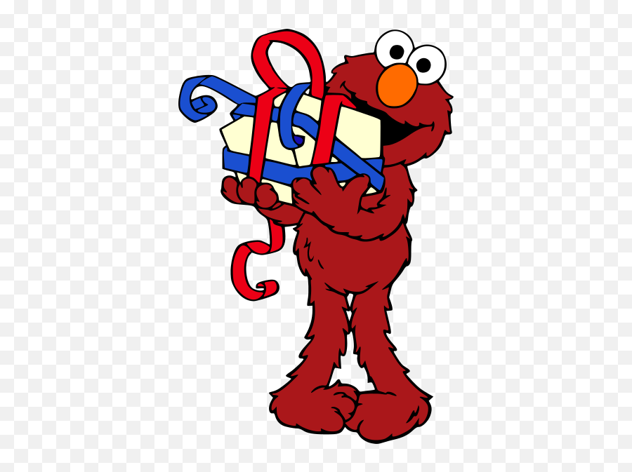 Download Sesame Street Elmo With Gift Free Svg Elmo Emoji Free Transparent Emoji Emojipng Com