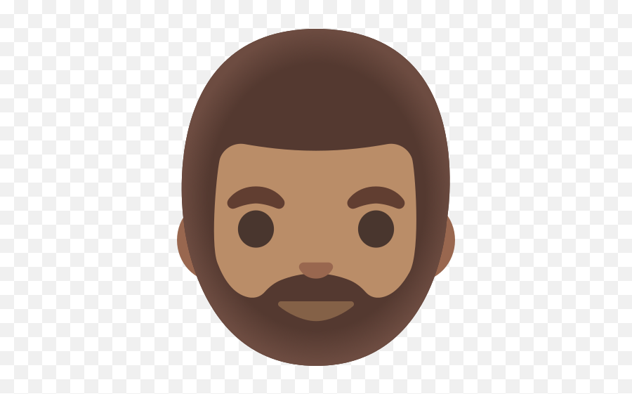 Medium Skin Tone Beard Emoji - Emoji Man Beard Brown,Beard Emoji Android