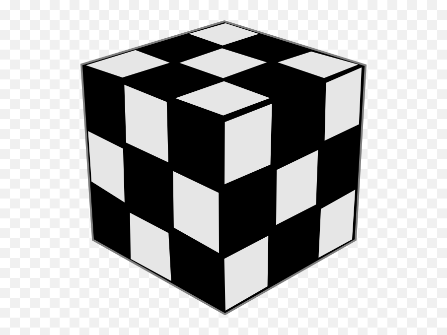 Cube Black And White Png U0026 Free Cube Black And Whitepng - 3d Cube Drawing Black And White Emoji,Rubik's Cube Emoji