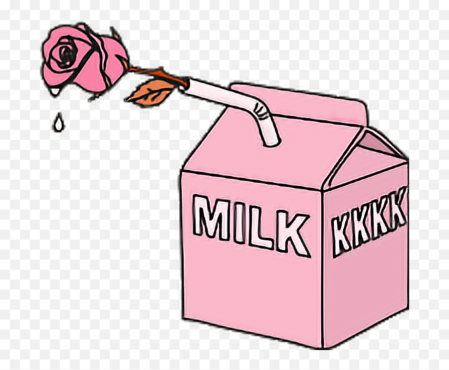 Milk Clipart Cute Milk Cute - Purple Aesthetic Png Stickers Emoji,Milk Carton Emoji