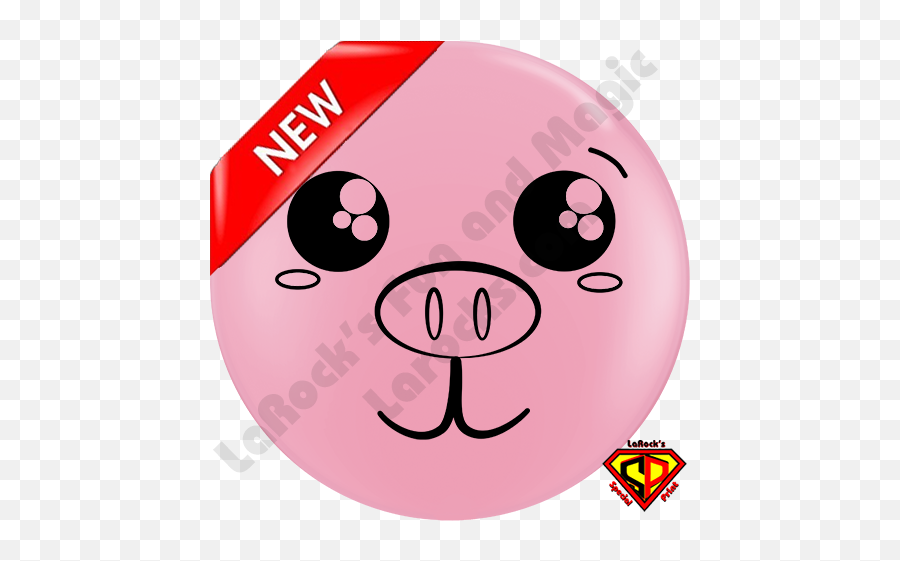 Pig Face Top Print Balloons - Qualatex Emoji,Pig Emoticon