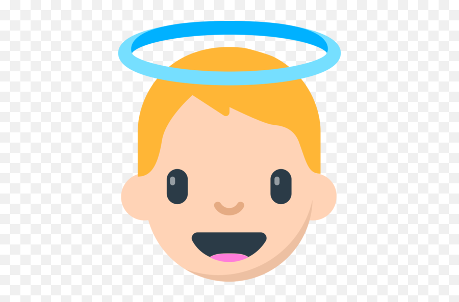 Baby Angel Emoji - Cara De Angel Dibujo,Angel Emojis