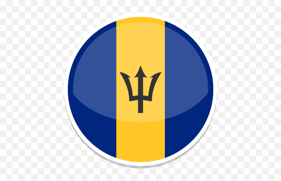 Barbados Icon - Barbados Flag Circle Emoji,Barbados Flag Emoji