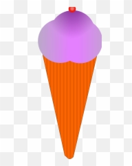 Illustration Of An Ice Cream Cone - Emoji