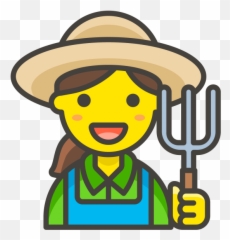 Woman Farmer Emoji - Icon Png