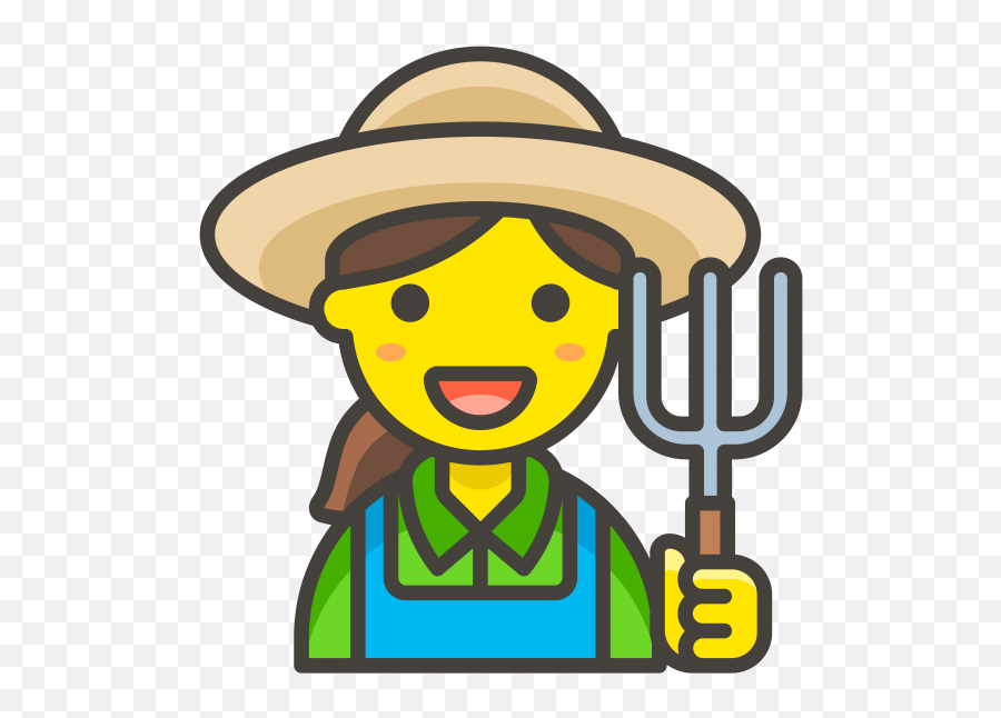 Woman Farmer Emoji - Farmer Icon Png,Judge Emoji