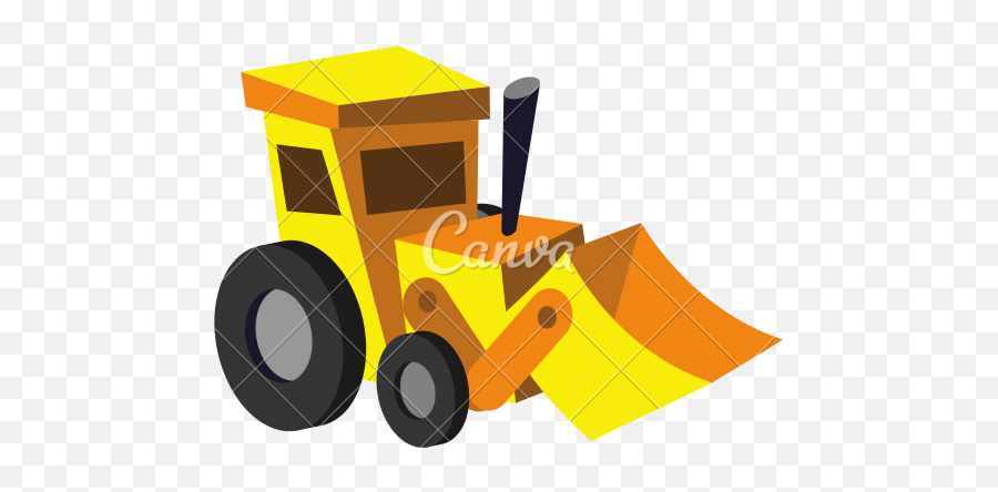 Bulldozer Svg Cartoon Construction - Tractor Escavadora Amarillo Dibujo Png Emoji,Construction Equipment Emoji