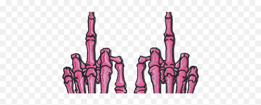 Download Peace Love And Drugs - Skeleton Hand Full Size Pink Middle Finger Skeleton Emoji,Drugs Emoji