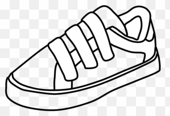 Sneakers Velcro Black And White Png - Shoes Clipart Black And White Emoji,Emoji Tennis Shoes