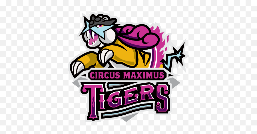Circus Maximus Tigers Raikou Logo - Pokemon Smogon League Emoji,Tiger And Golf Emoji