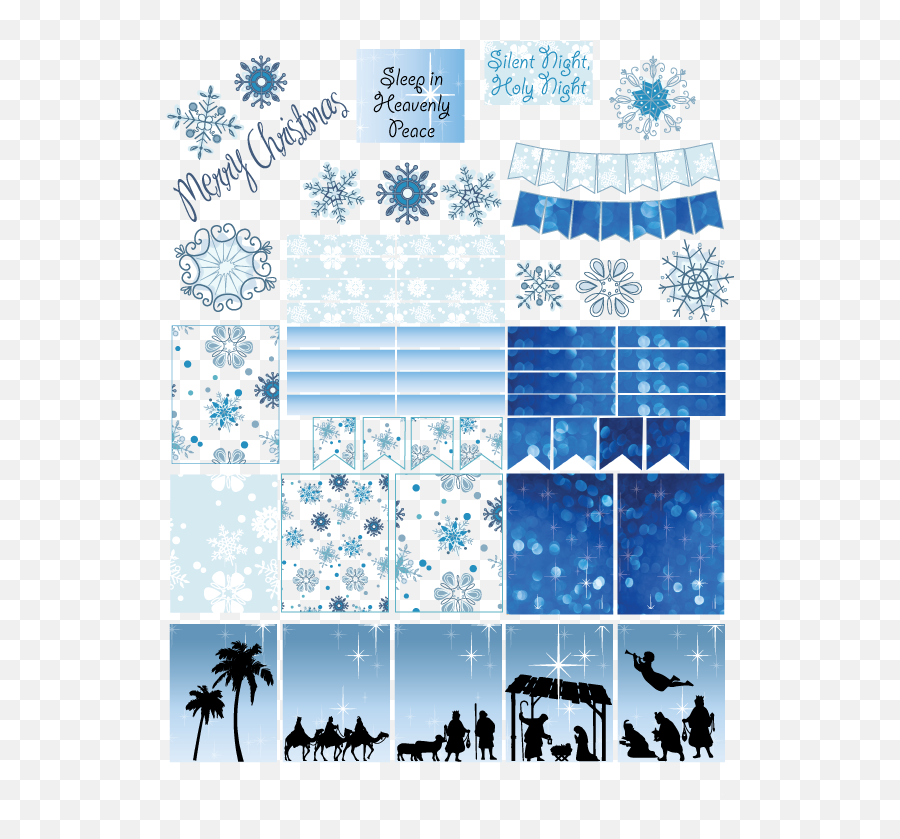 Planner Printable Stickers - Printable Planner Stickers Winter Emoji,Silent Night Guess The Emoji