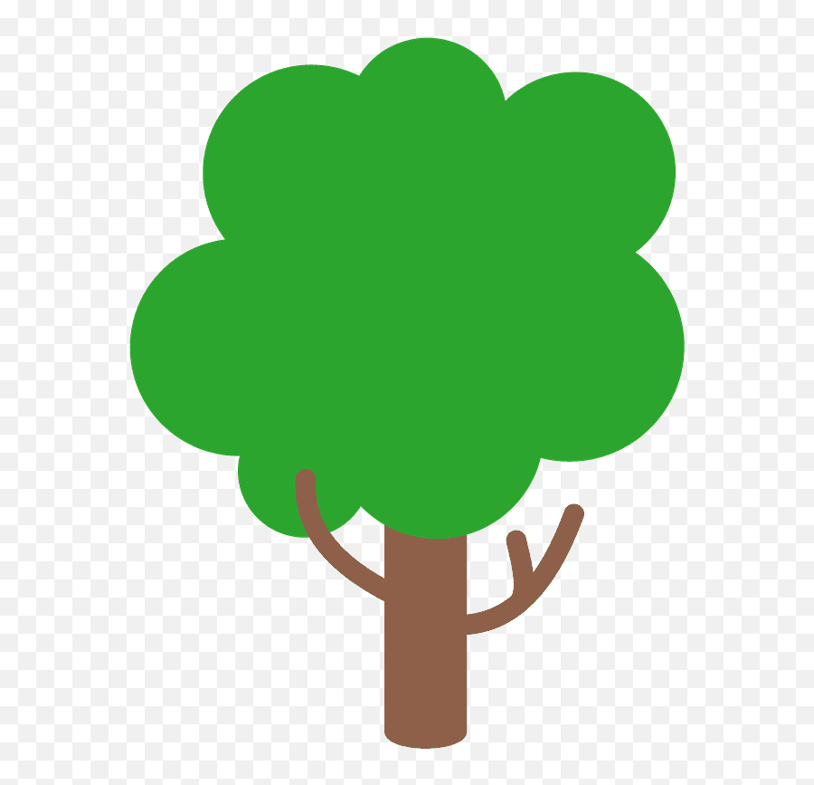 Deciduous Tree Emoji Clipart - Emoji Trees,Palm Tree Emoji