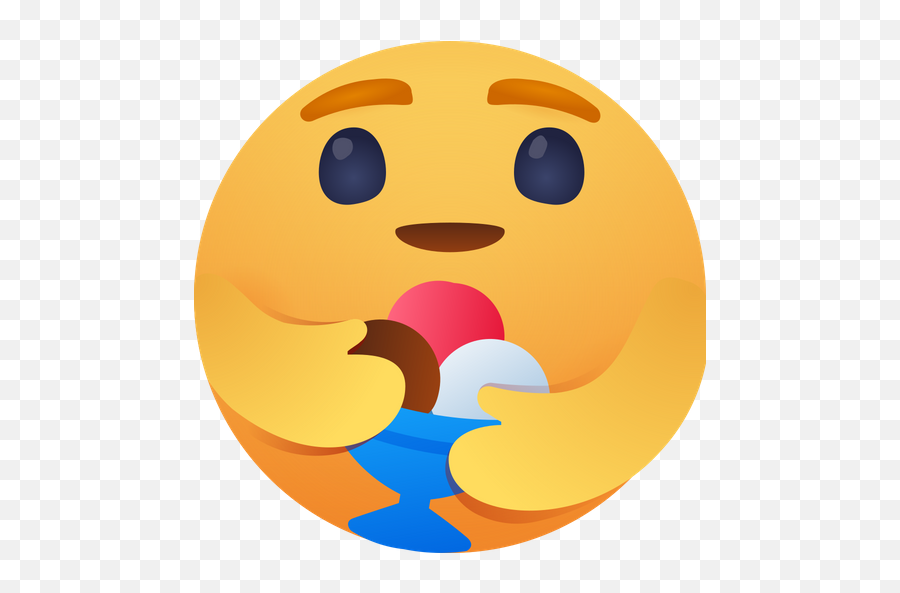 Care Emoji With Icecream Logo Icon Of - Emoji Care Icon Png,Ice Emoji