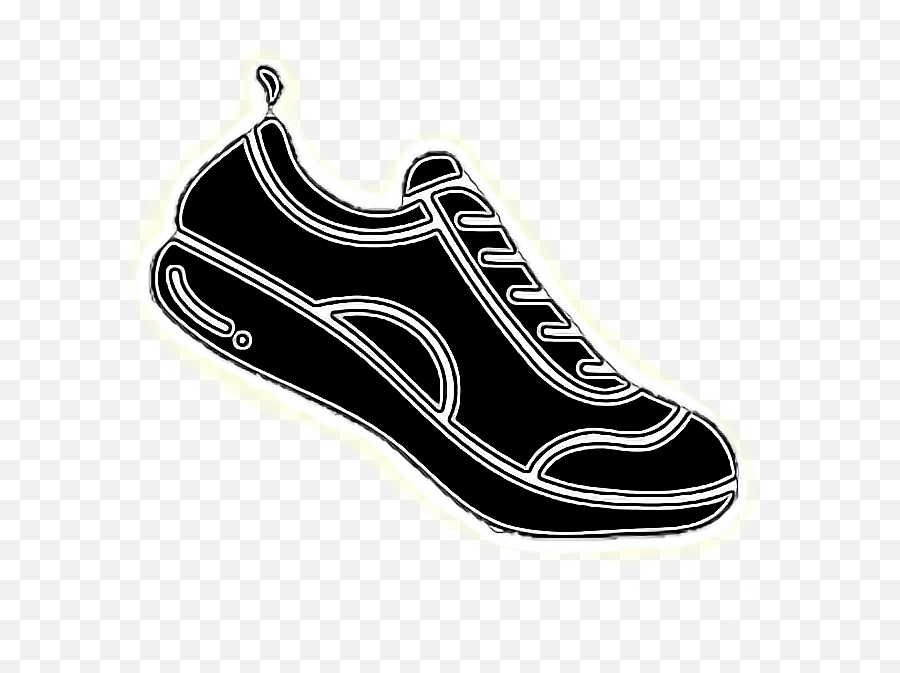 Sneaker Shapemask Logo Shoes Black Freetoedit Sticker - Illustration Emoji,Sneaker Emoji