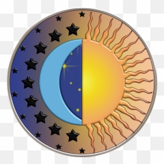 Sun And Moon - Casa Molina Clipart Full Size Clipart Sun And Moon Half Logo Emoji,Crescent Moon Emoticon