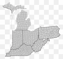 Ohio And Adjacent States Counties With Fips - Indiana Pennsylvania Virginia Emoji