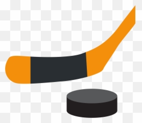 Ice Hockey Stick And Puck - Emoji Transparent Background Clipart