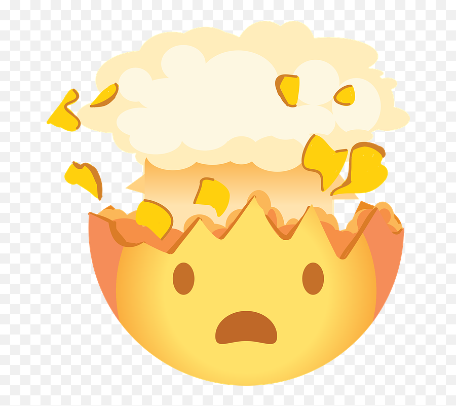Shocked Exploding Head Emoji - Overwhelmed Emoji,Shocked Emoji