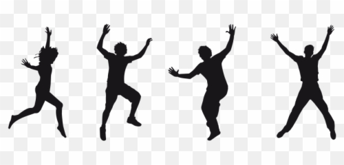 Free Cheers Cheerful Illustrations - Silhouette Jumping Clipart Emoji,Cheers Emoticon