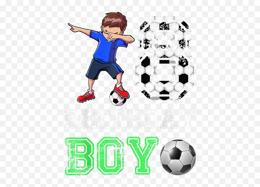 8th Birthday Boy Dabbing Soccer 8 Years - Kick Up A Soccer Ball Emoji,Soccer Emoji Shirt