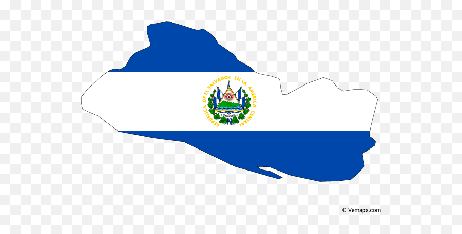 Vector Maps Of El Salvador - El Salvador Flag Shape Emoji,Israel Flag Emoji