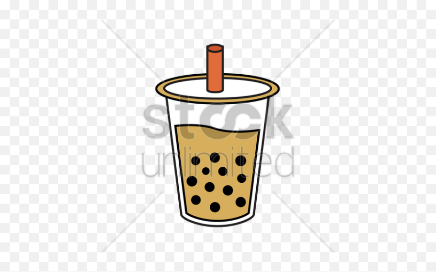 Pearl Milk Tea Cartoon Clipart - Clip Art Emoji,Glass Of Milk Emoji