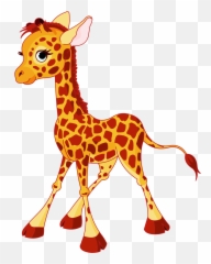 Giraffe Clipart Calf Giraffe Calf - Giraffe Cartoon Png Emoji,Giraffe Emoji.com