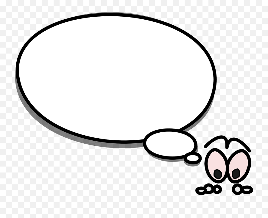Thought Text Speech Balloon Eyes - Vector Graphics Emoji,Thought Balloon Emoji