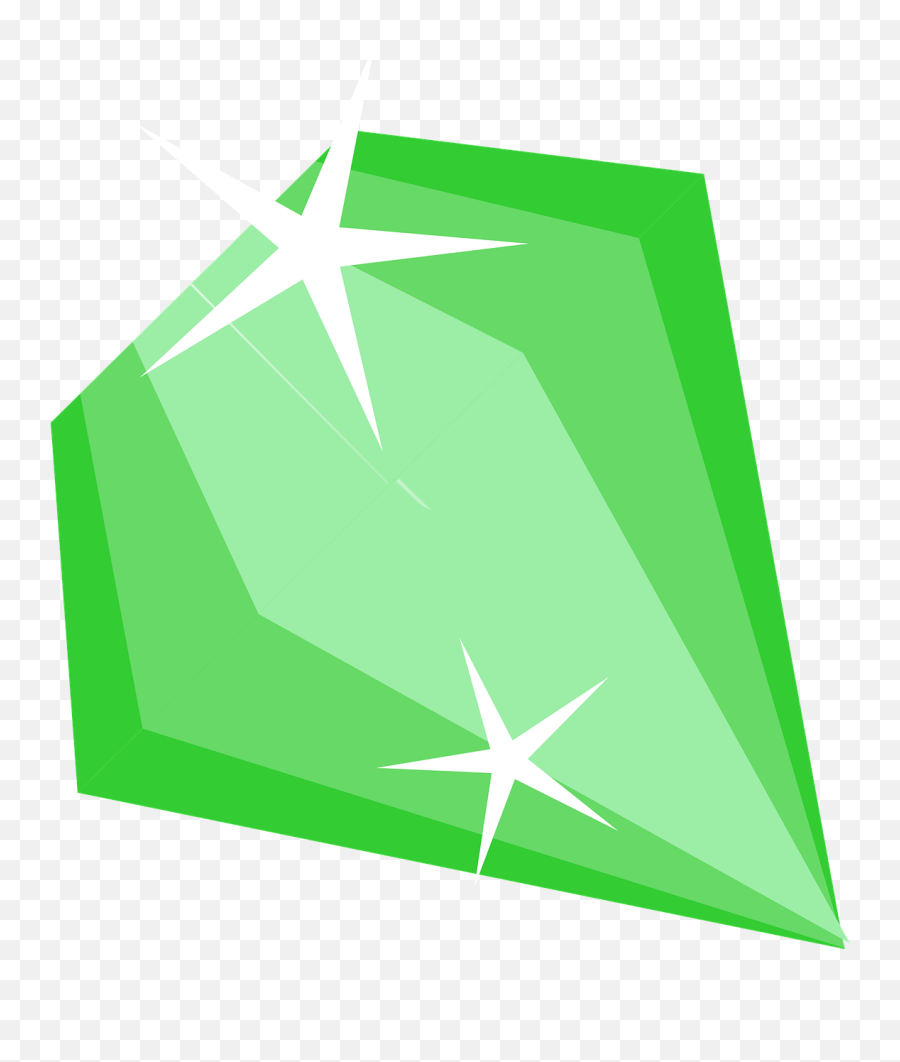 Diamond Green Treasure Free Vector - Piedra Esmeralda Animada Png Emoji,Crown Diamond Emoji