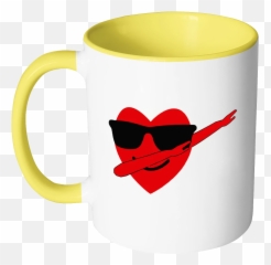 Heart Emoji Dabbing For Valentines Day - Mug