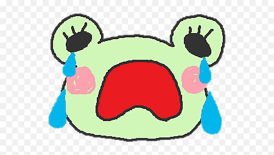 Cute Kawaii Sad Crying Tears Clipart - Transparent Kawaii Cute Frogs Emoji,Frog And Coffee Cup Emoji