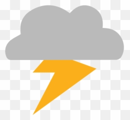 Cloud With Lightning Emoji Clipart - Vertical