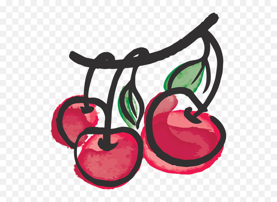 Cherries Illustration - Cherry Illustration Png Clipart Cherry Illustration Png Emoji,Cherries Emoji