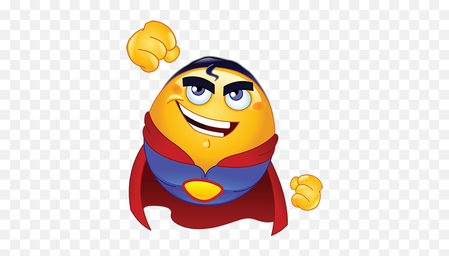 Super Smiley - Superman Smiley Emoji,Fb Emoji