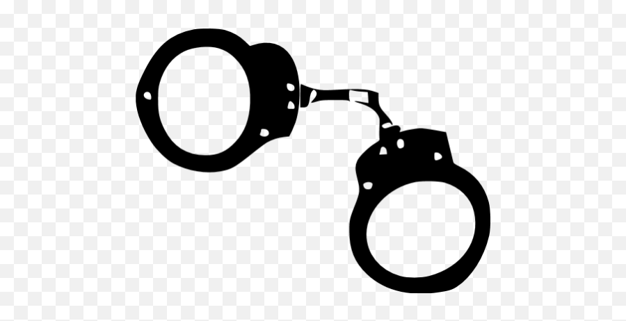 Black Handcuffs Icon - Transparent Handcuffs Clipart Emoji,Handcuff Emoticon