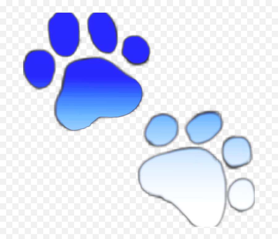 Dog Paws Puppypaws Ombre Dogombre Pawsombre Blue White - Clip Art Emoji,Paw Emoji
