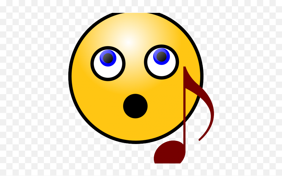 Sad Emoji Clipart Smiling Face - Free Clipart Singing Emoji,Emoji Musical