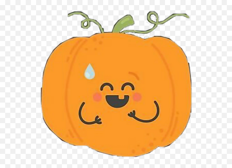Transparent Pumpkins Kawaii Picture - Pumpkin Emoji,Pumpkin Emoticon