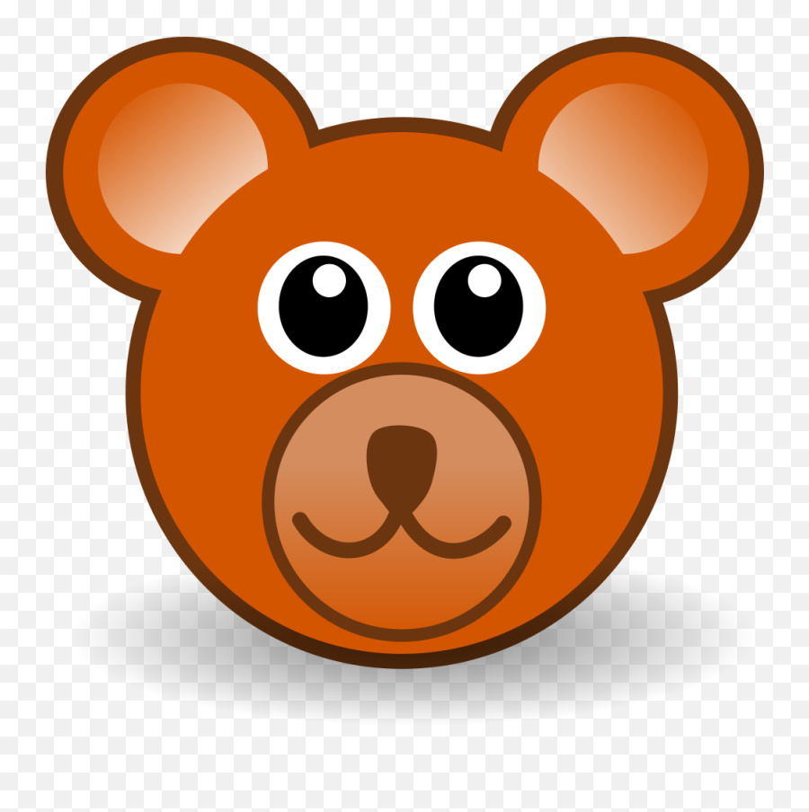 Brown Bear Face Clipart - Clipart Bear Face Emoji,Bear Face Emoji