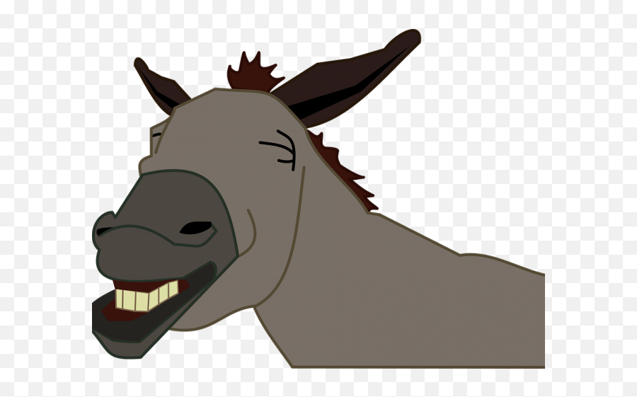 Jackass Clipart Mule Head - Funny Horse Head Clipart Emoji,Jackass Emoji