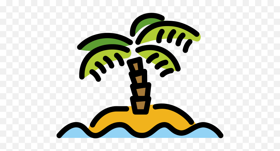 Desert Island - Clip Art Emoji,Island Emoji