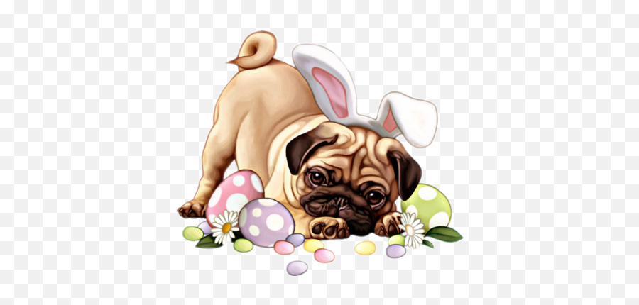 Largest Collection Of Free - Toedit Cute Dogs Stickers On Picsart Happy Easter Pug Emoji,Jiffpom Emoji