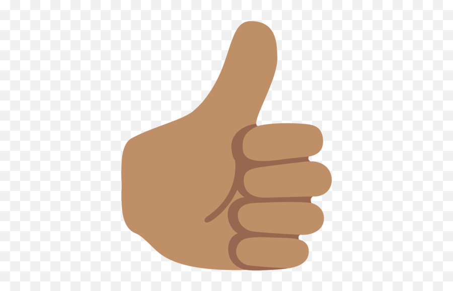 Medium Skin Tone Emoji - Transparent Thumbs Up Emoji,Emoji Thumbs Up