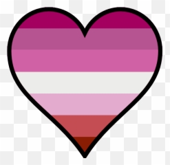 Heart Lesbian Pride - Lesbian Flag Heart Png Emoji,Pride Flag Emojis