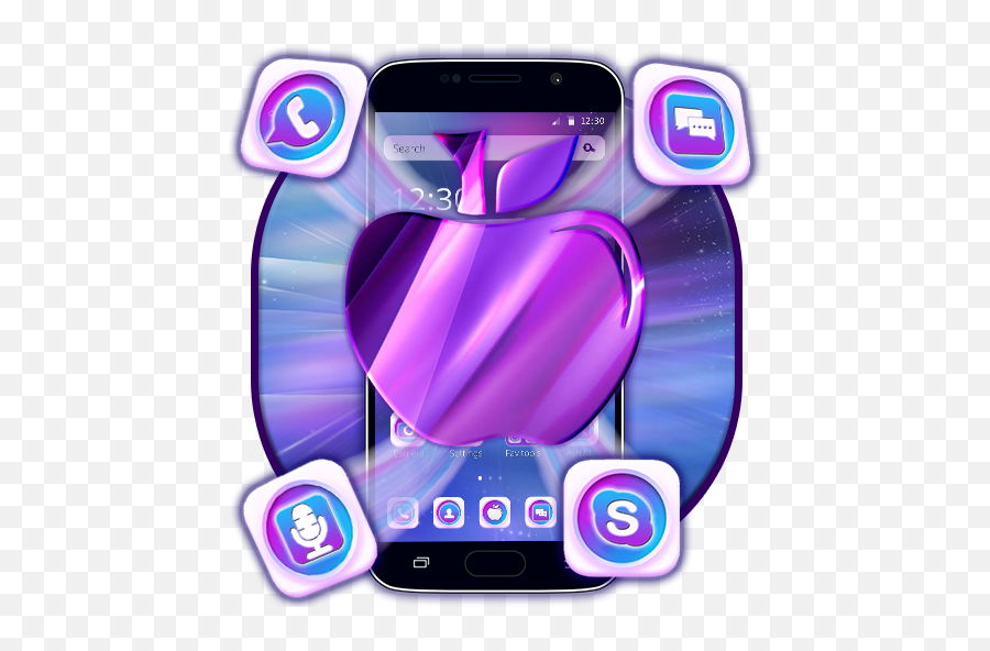 Amazoncom Purple Laser Apple 2d Theme Appstore For Android - Mobile Phone Emoji,Orchid Emoji