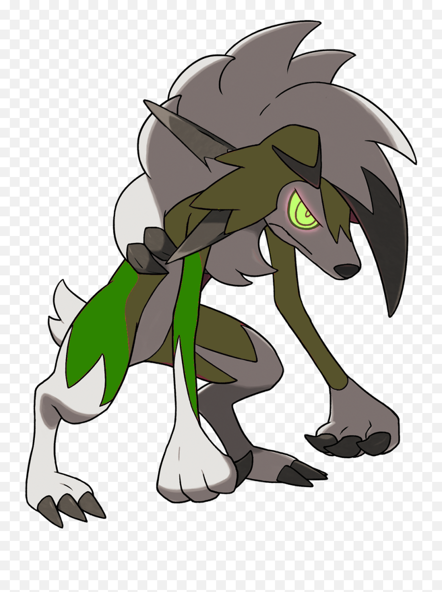 Download Png - Sun And Moon Wolf Pokemon Png Image With No Lycanroc Midnight Form Emoji,Wolf Emoji Png