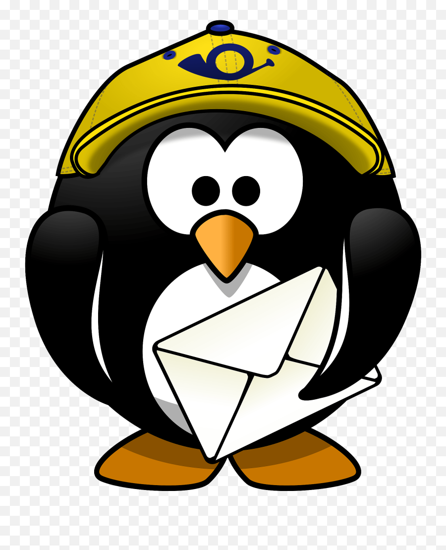 Postman Penguin Clipart Free Download Transparent Png - Cartoon Penguin Emoji,Car And Swimmer Emoji