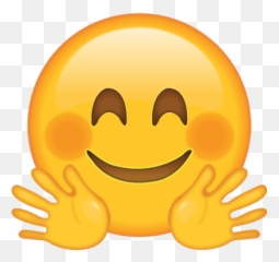 Face With Tears Of Joy Emoji Transparent Png - Waving Hands