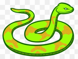 Green Snake Vector Clipart Image - Transparent Emoji