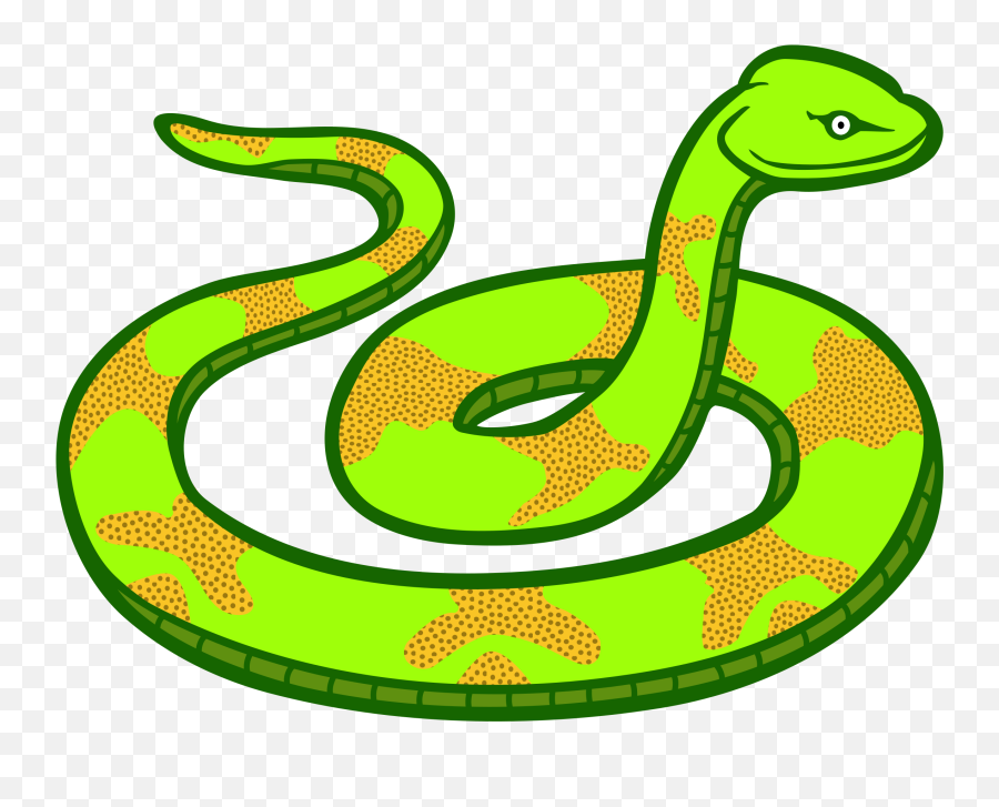 Green Snake Vector Clipart Image - Transparent Snake Clipart Emoji,Snake Emoji